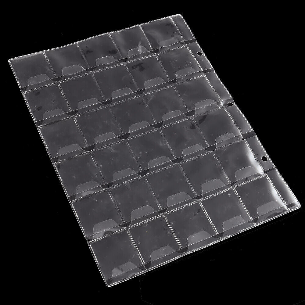 Useful 30 Pockets Album Pages Holders Folder For Classic Coin Storage Collection