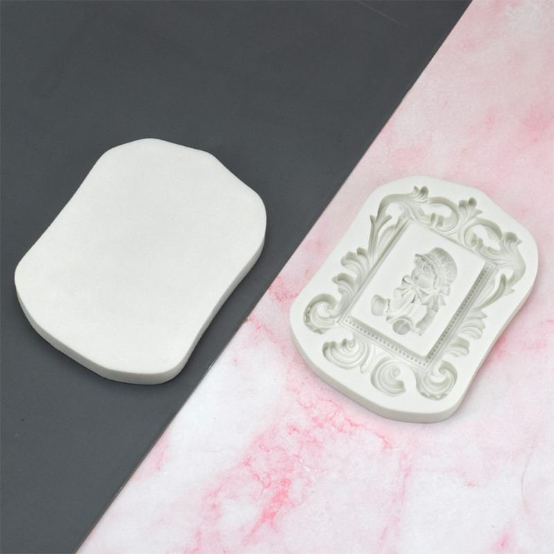 Soap Mold Chocolate Candy Mold European Style Frame Baby Cake Decoration Gift