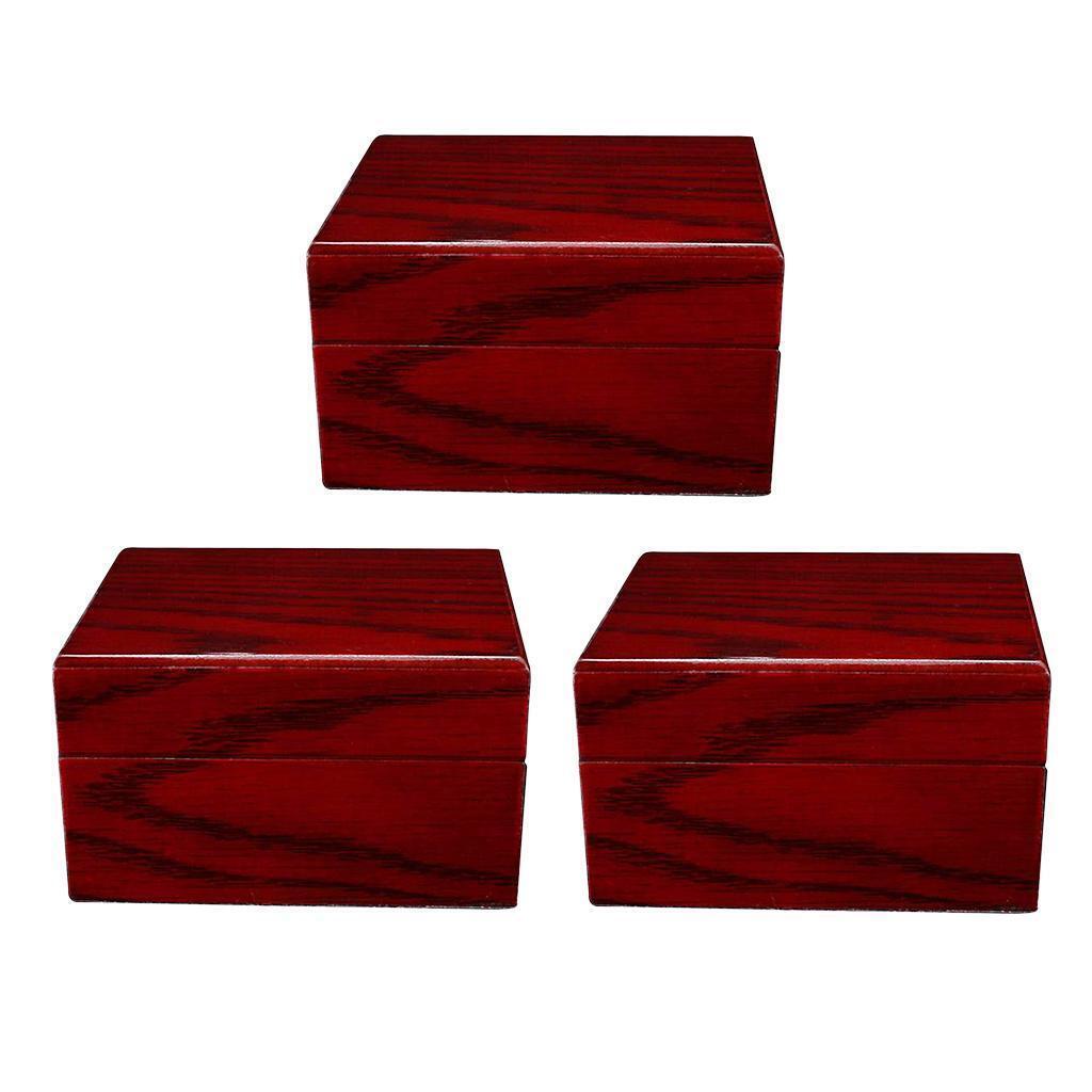 3x Classic  Holder Box Bangle Storage Case Jewelry Display Red
