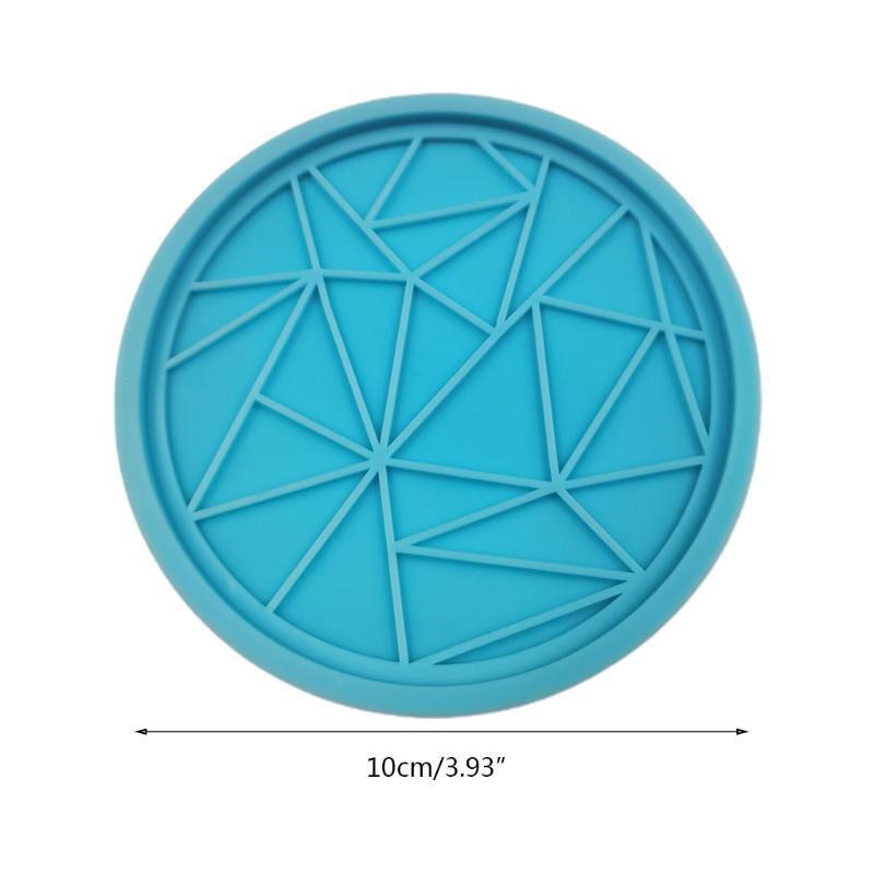 Jewelry Making Silicone Epoxy Mould DIY Art Crystal Geometric Agate Coaster Mold
