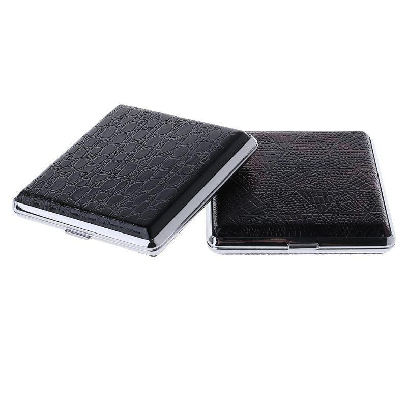 Leather Cigarette Case Personalized Creative 20 Sticks with Rubber Band Gift Box