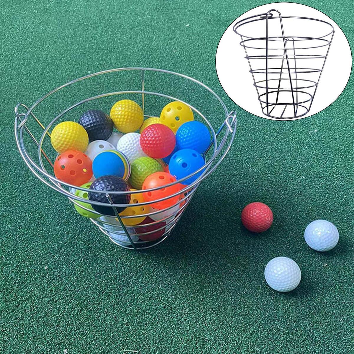 Portable Golf Ball Range Basket Stadium Accessories Golfball Container