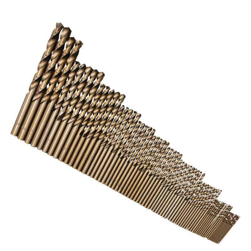 74pcs 1-8mm High Speed Steel M35 Cobalt HSS Twist Drill Bits Metal Drilling Set