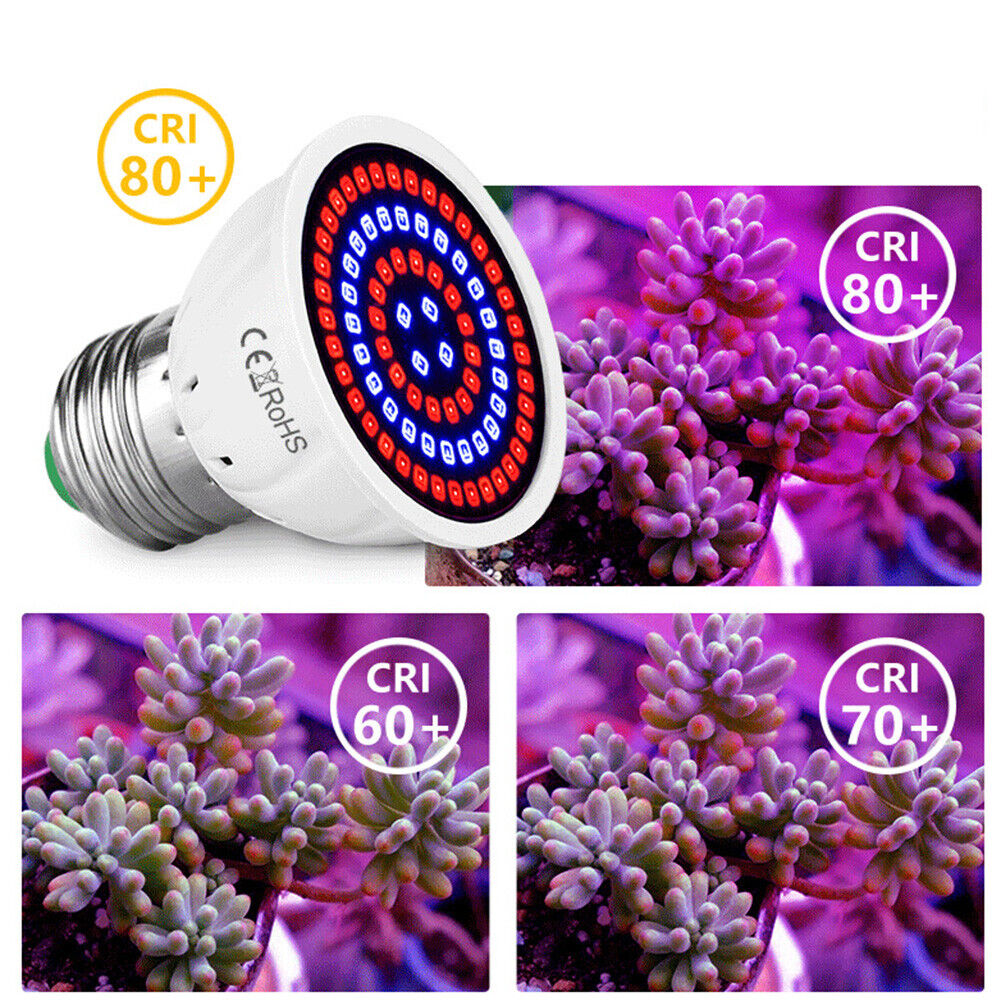 80 LED E27 Plant Growth Light Indoor Hydroponic Flowers Seedlings Grow Bulb