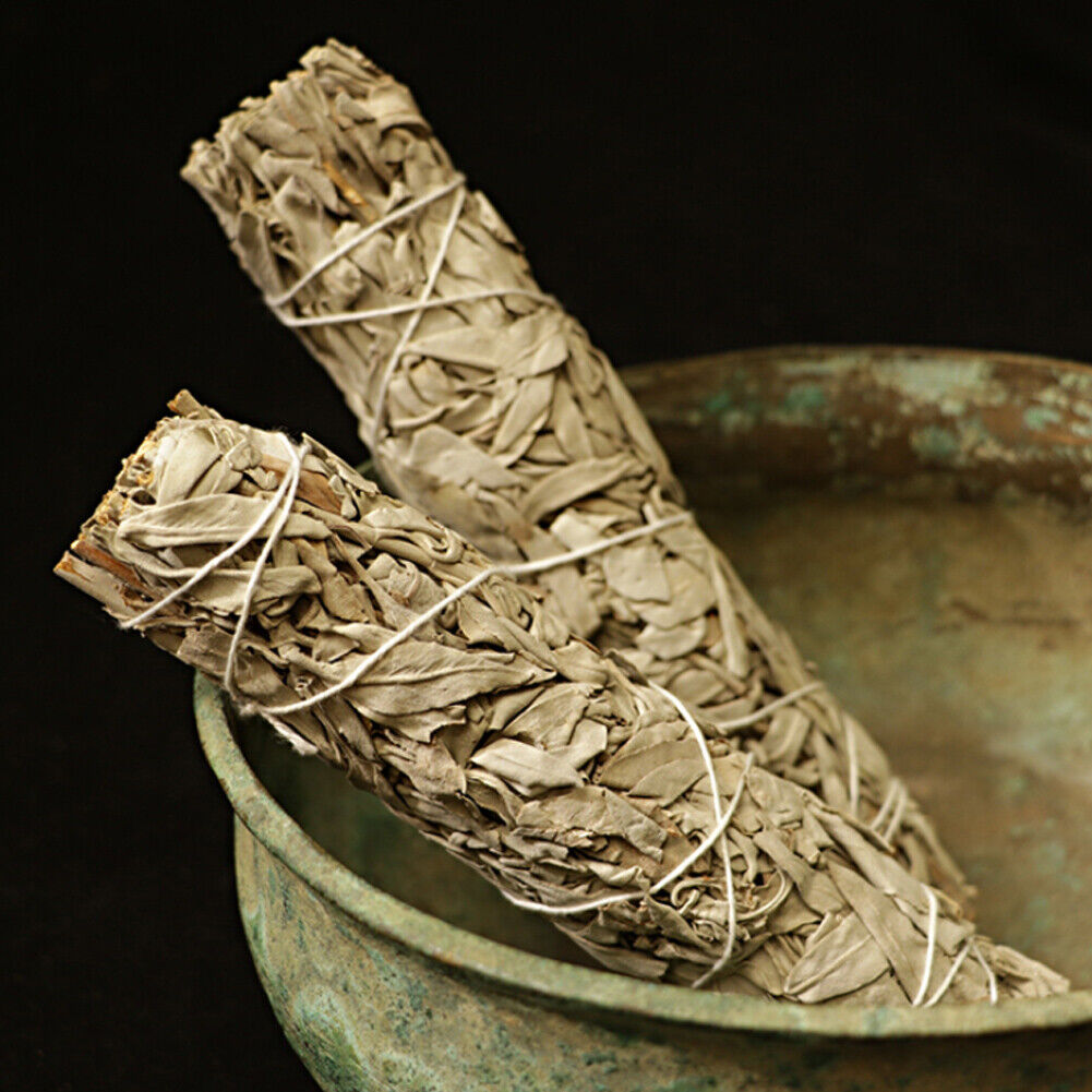 Natural White Sage Grass Incense Indoor Pure Leaf Smoky Home Purification