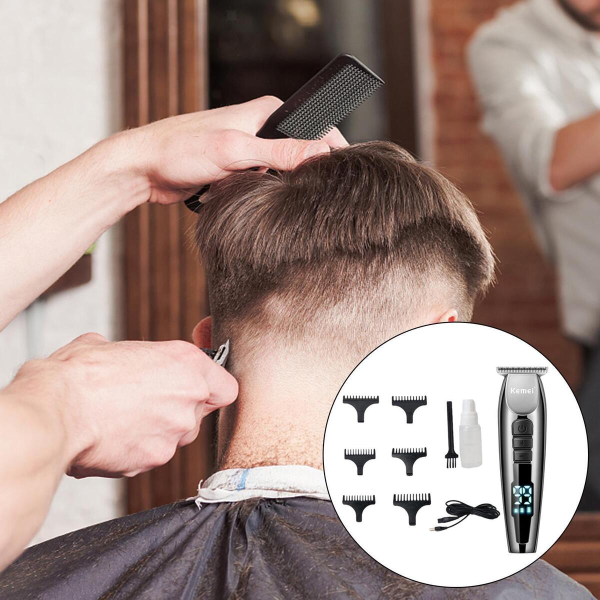 Powerful Electric Hair Clippers Gromming Kit Low Noise Cordless USB Rechargeable