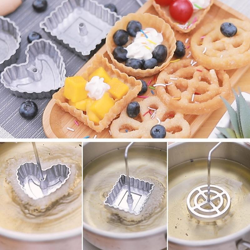Swedish Molds Mexican Rustic Aluminum Alloy Material with Wood Hand Waffle Molds
