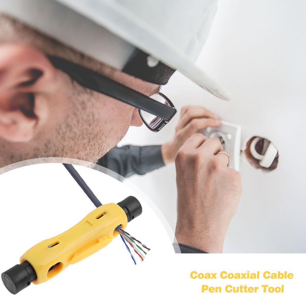 Coax Coaxial Cable Pen Cutter Stripper for RG59 RG6 RG7 RG11 Stripping Tool