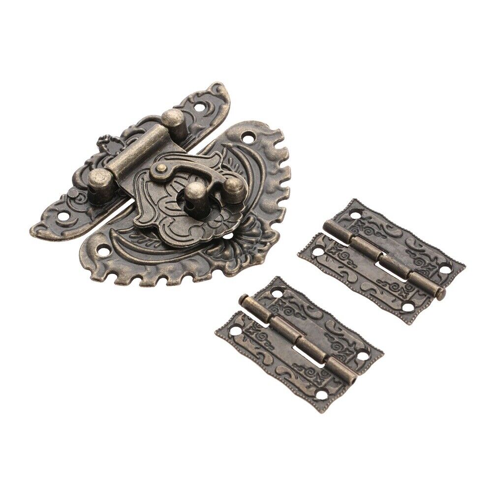 European Amboss Jewelry Box Latch Clasps Trinket With 2pcs Chest Suitcase Hinges