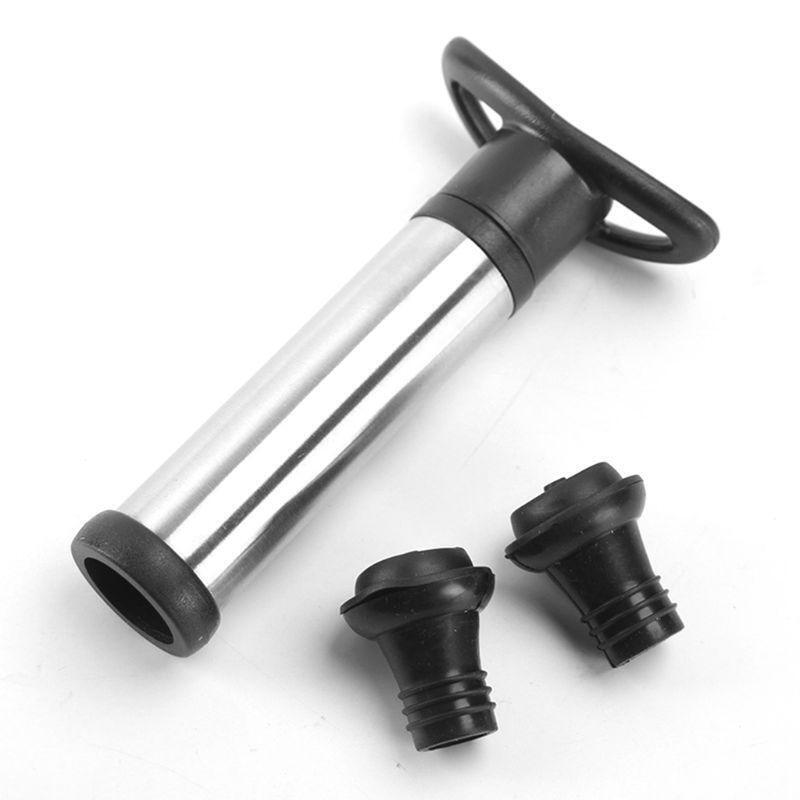 Durable Stainless Steel Vacuum Wine Saver Pump Humanized Design Bottle Stopper