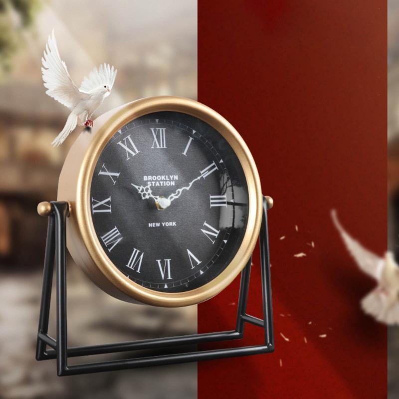 Living Room Desk Clock Home Ornaments Desk Alarm Clock Desktop Clocks For Office