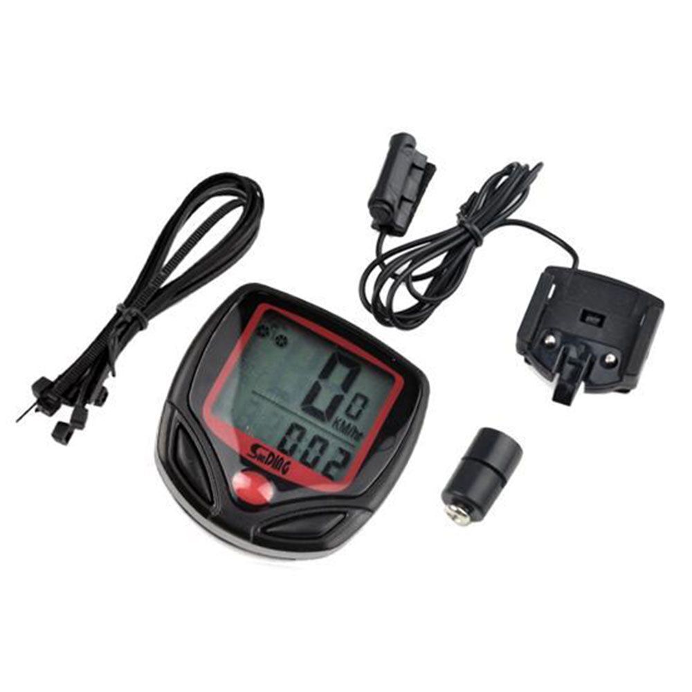 LCD Digital Riding Bicycle Odometer Bike Computer Speedometer Cycling Stopwatch