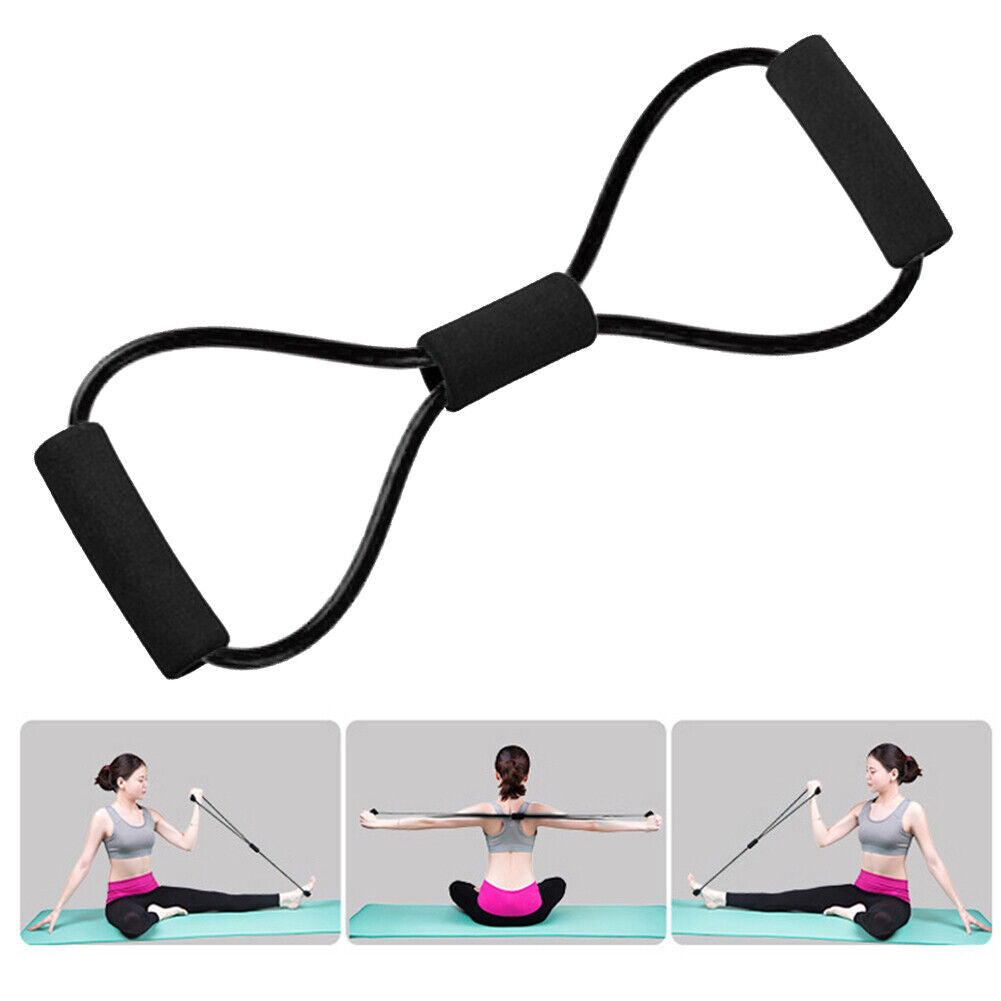 Yoga Resistance Exercise Bands 8 Shaped Muscle Training Pull Tension Rope