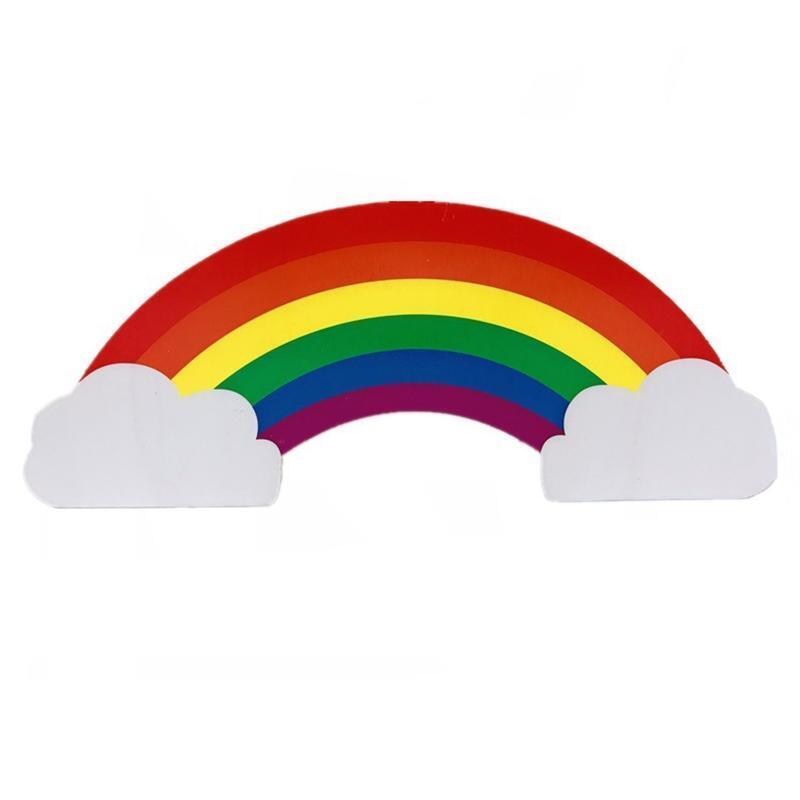Rainbow-like Pen Holder Cup Paint Brush Organizer Wooden Office Desk Organizer