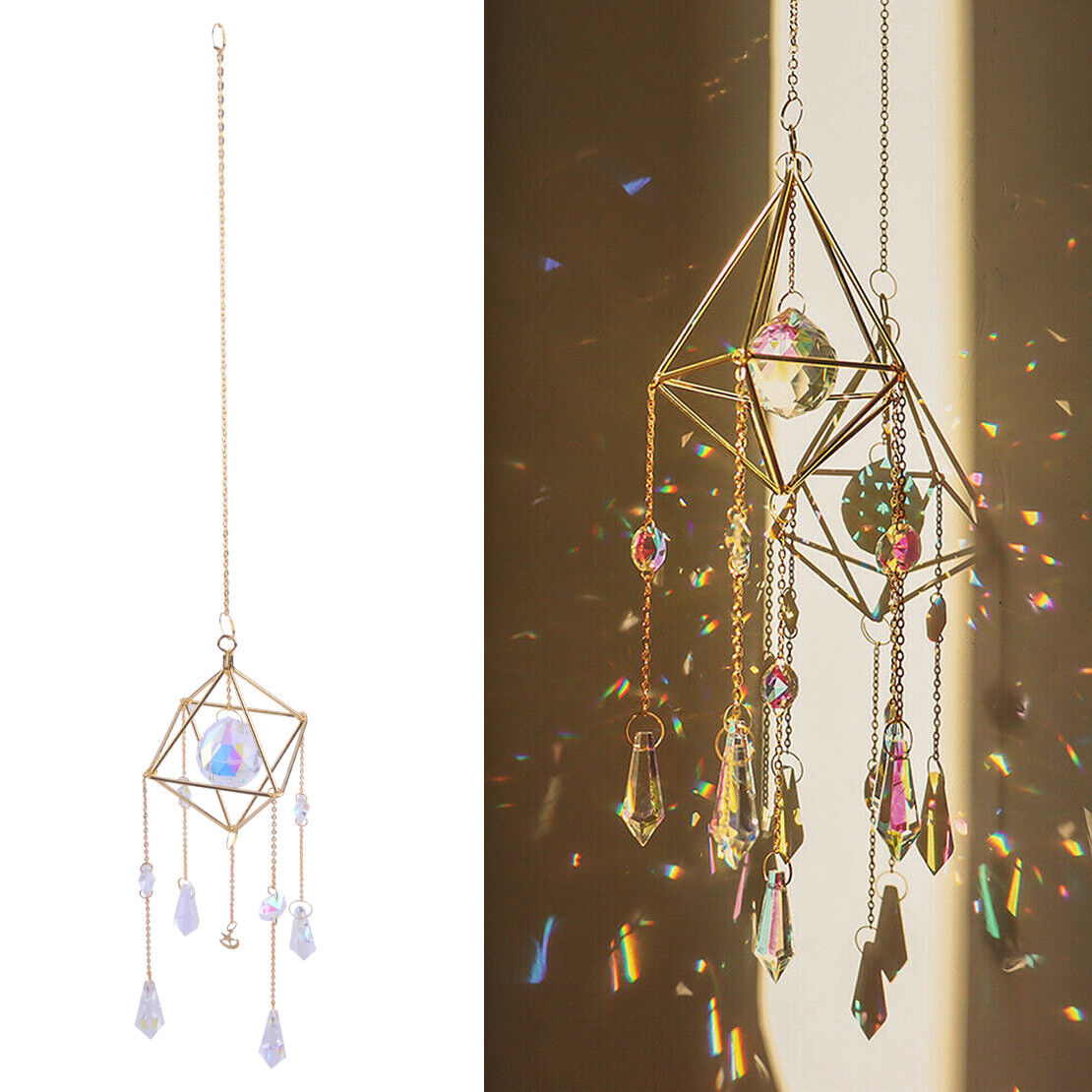 Crystal Hanging Pendant SunCatcher Prism Rainbow Maker Window Hanging DIY Decor