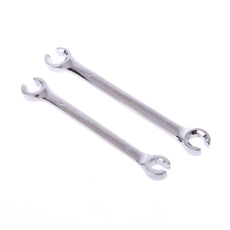 2Pcs Draper 10x12mm 12x14mm Brake Pipe Spanner Flare Nut Wrench Braking Tools