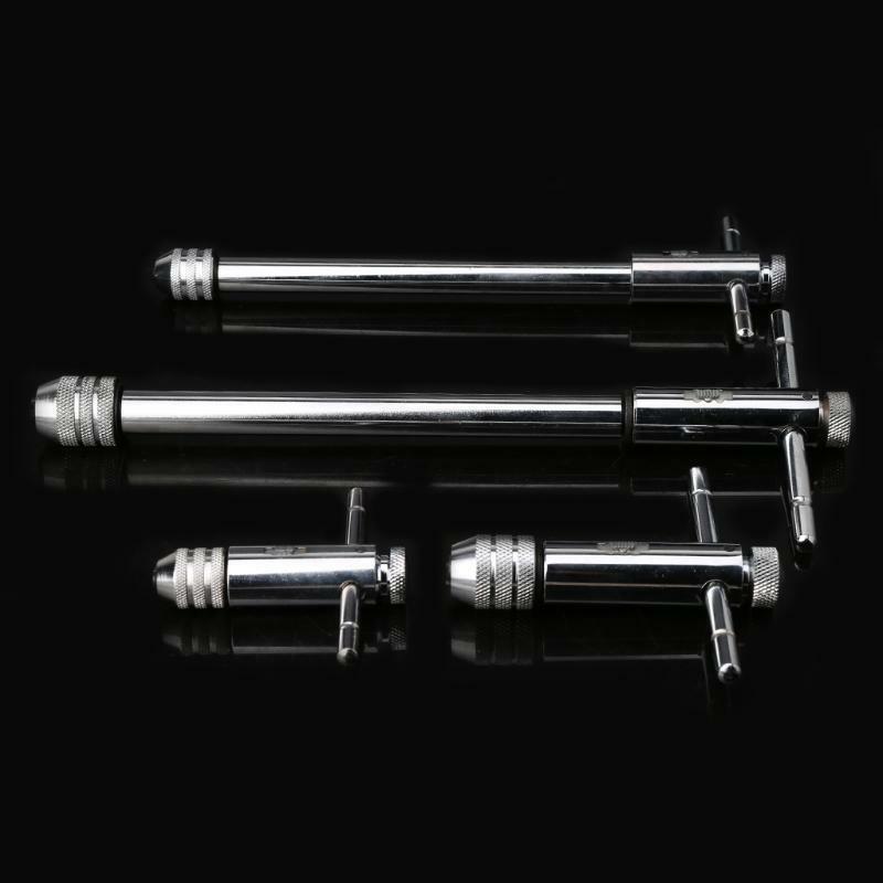 M5-M12 300mm Long Reversible T Bar Handle Ratchet Tap Wrench For Tap & Die Set
