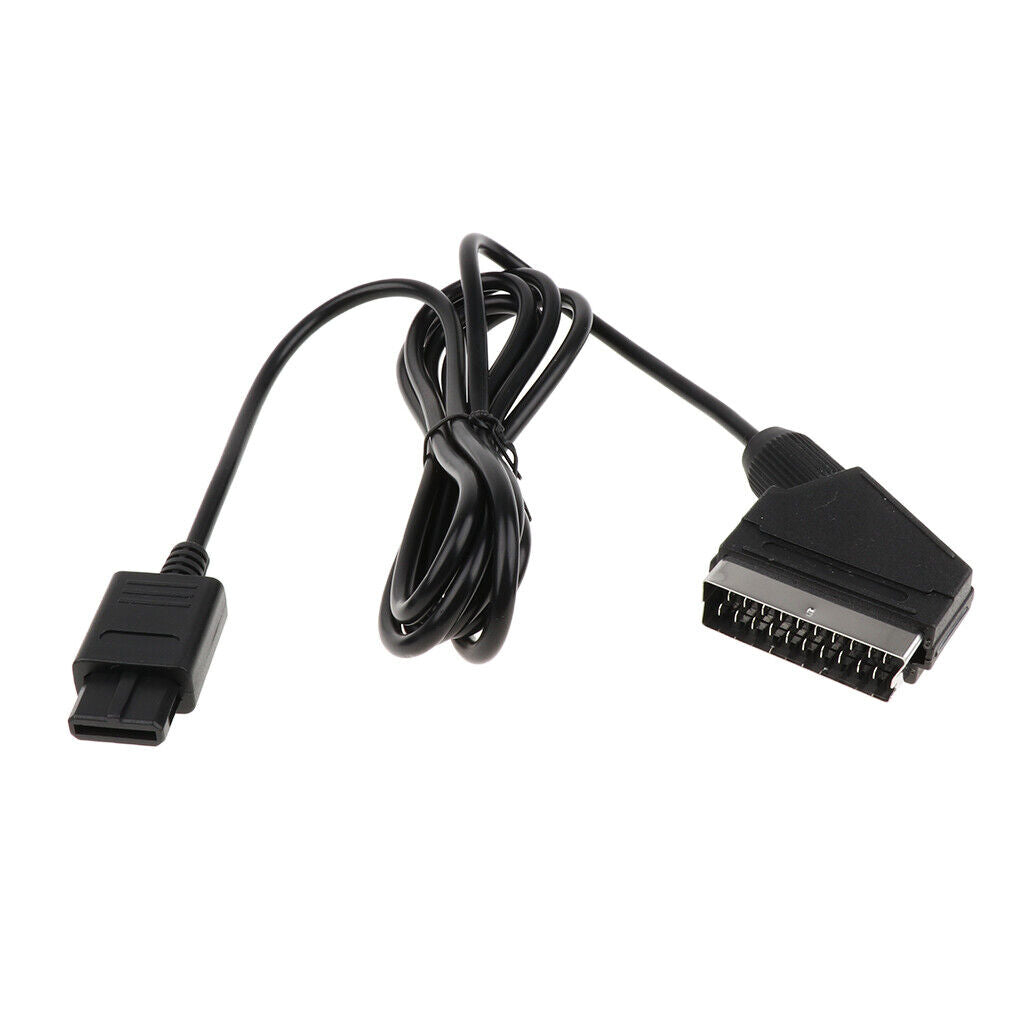 1.8m PVC RGB Scart Video AV Cable for N64 NGC  SNES