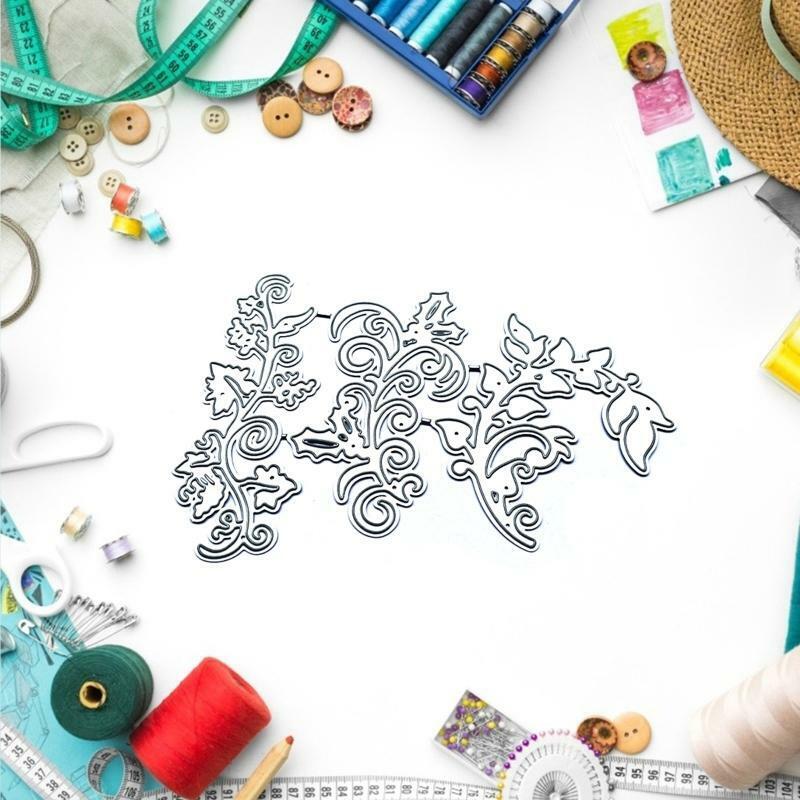 Swirls Vines Leaves Metal Cutting Dies Embossing Stencil DIY Scrapbook Template
