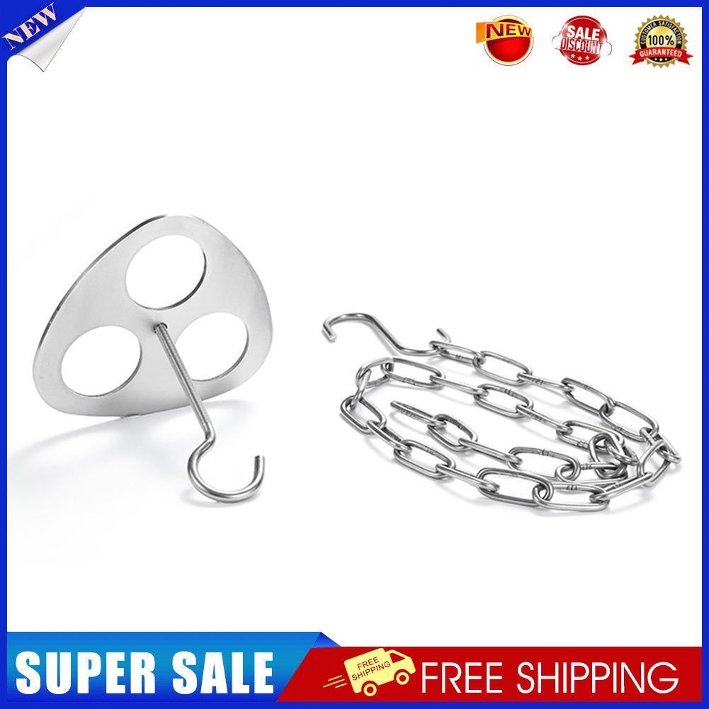 Camping Triangular Hanging Pot Bracket BBQ Rack Branch Picnic Ring Hook Set