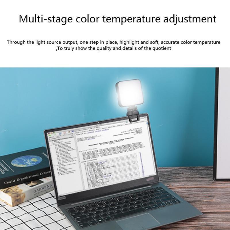 Video Conference Lighting Lamp with Clip LED for Photography Meeting Dimmable