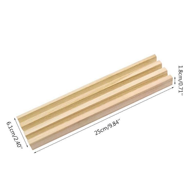 Wooden Domino Train Domino Trays  4 Solid Wood Domino Holders with Tilted