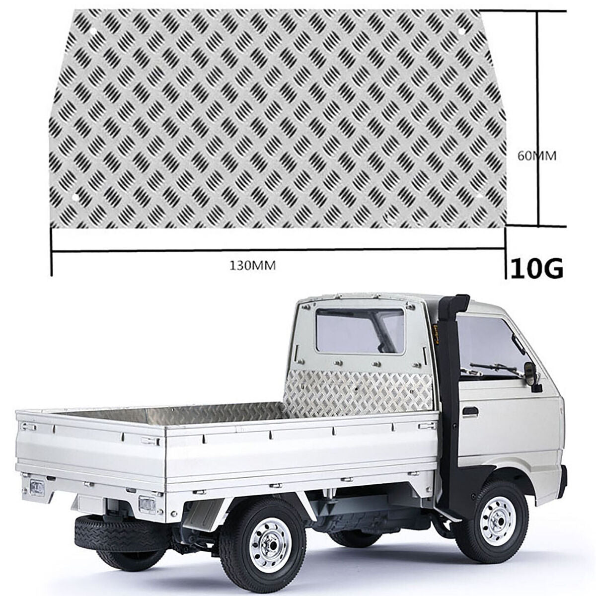 Metal Car Head Anti-skid Plate Board for WPL D12 Mini Truck RC Car Upgrade Parts