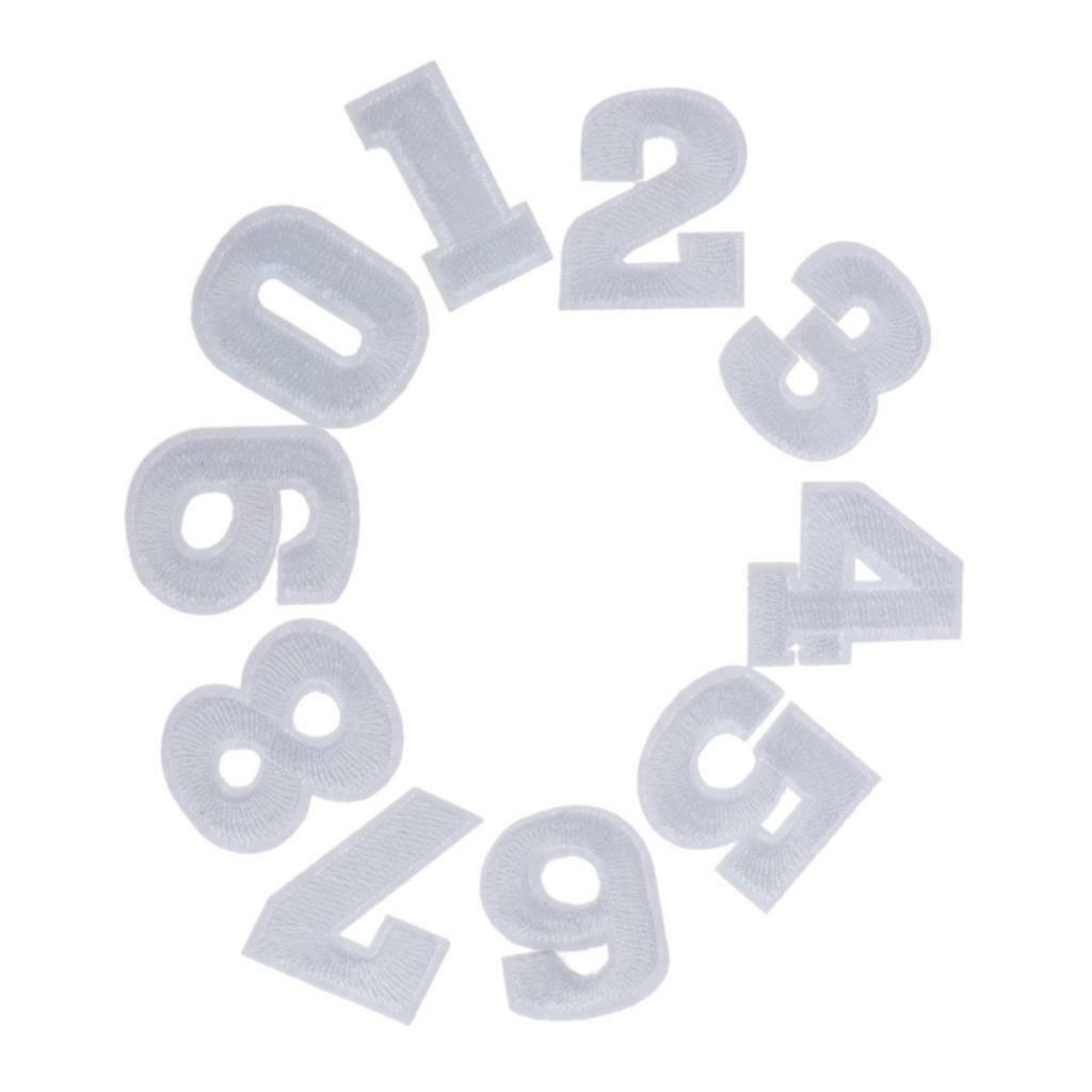 20pcs 0-9 Number Fabric Patches Applique for Sewing Crafts