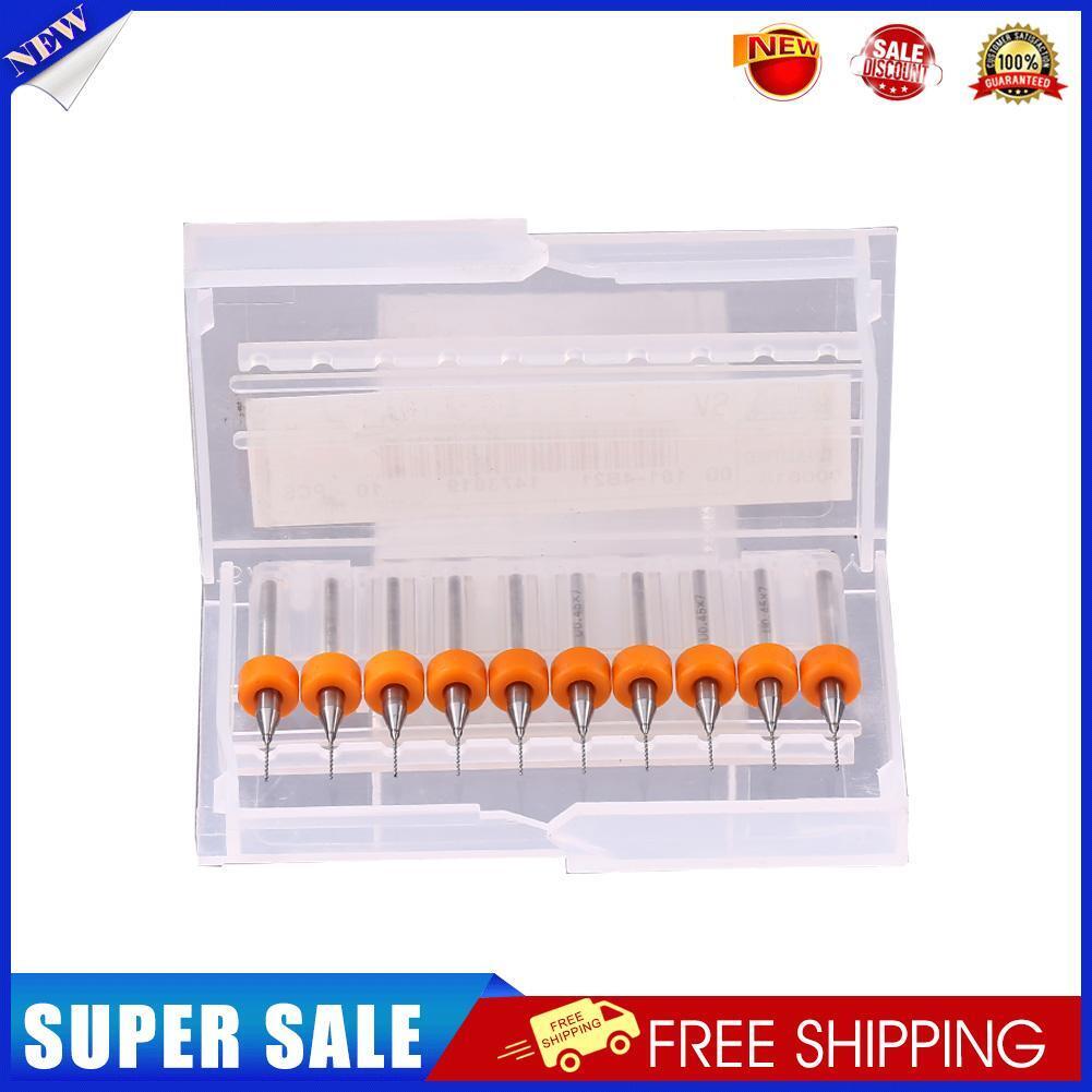 10pcs Engraving Drill Bits Tungsten Steel Woodworking Hand Drill (0.45mm)