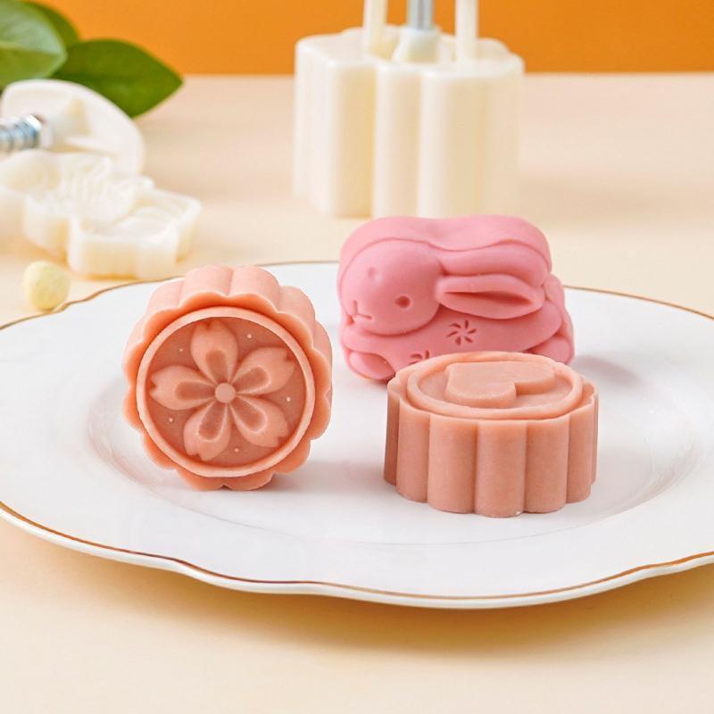 50g Moon Cake Moulds Chinese Words Shaped Hand Pressure Mooncake Decorating Tool