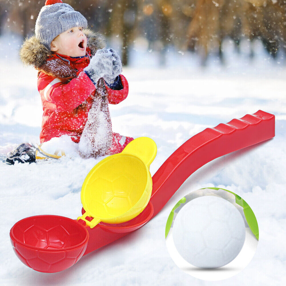 Football Shaped Snowball Maker Clip for Kids Winter Snowball Fight Random