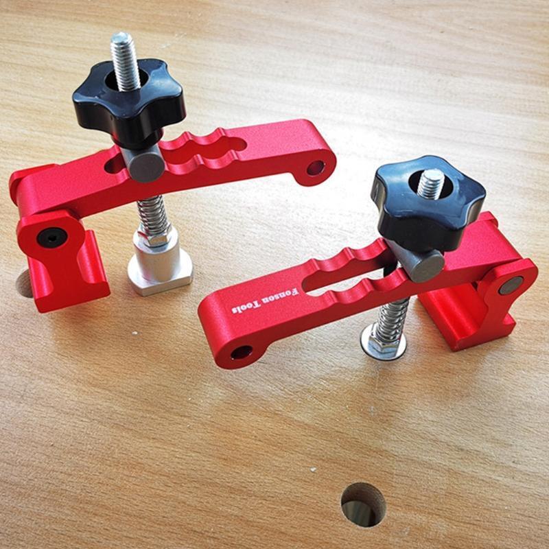 Woodworking Portable T Track Hold Down Clamp Aluminum Alloy T-Slot Track Stopper