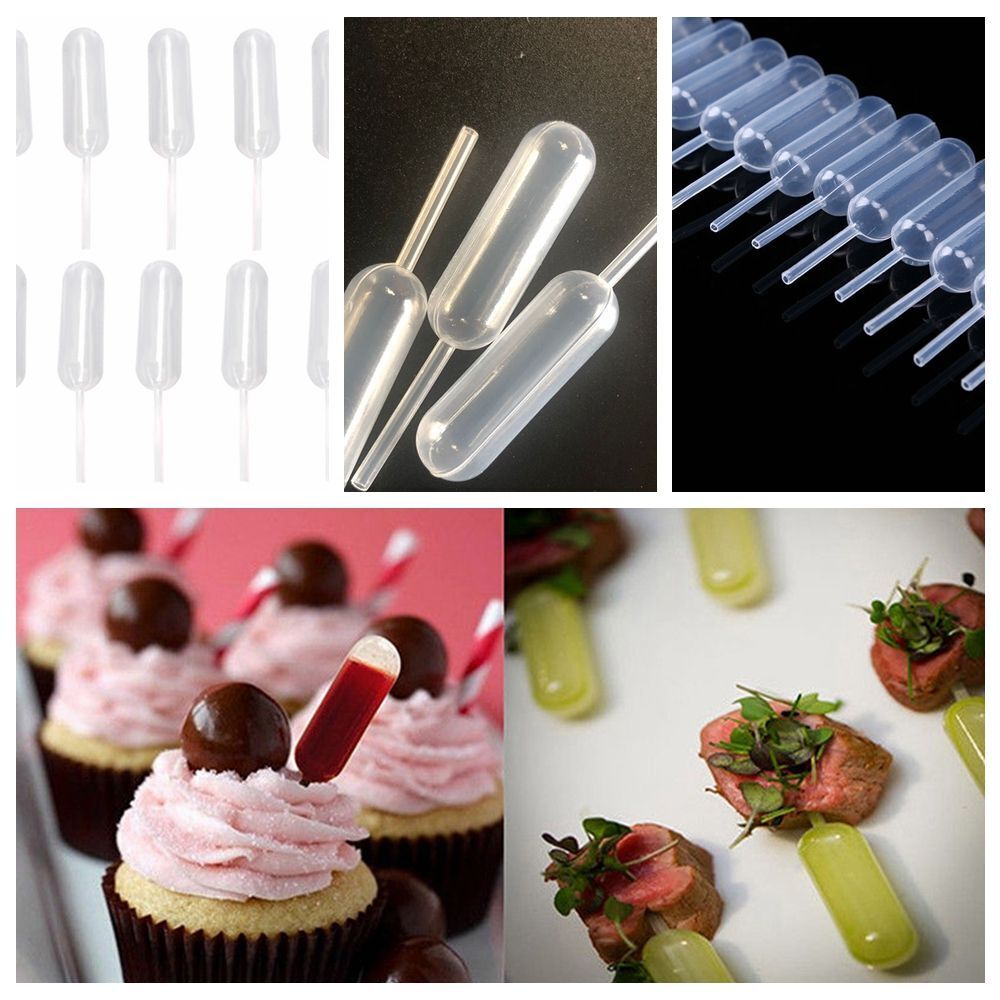 Dropping Dessert Chocolate Squeeze Dropper Transfer Pipette Cupcake Clear