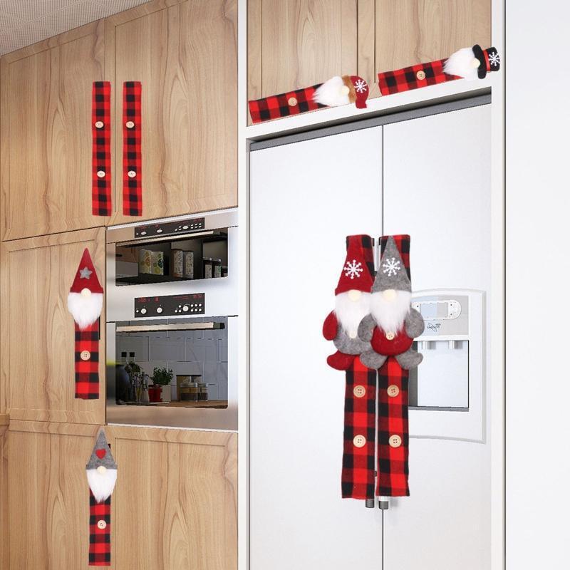 Xmas Festival Winter Door Handle Covers Window Display Cabinet Seasonal Decors