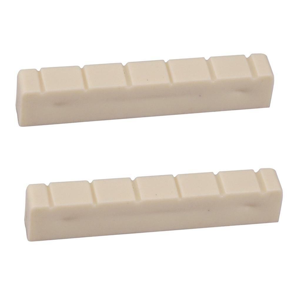 2x Plastic  Classical Guitar Slotted Nut 6 Strings Classic Guitar NEW