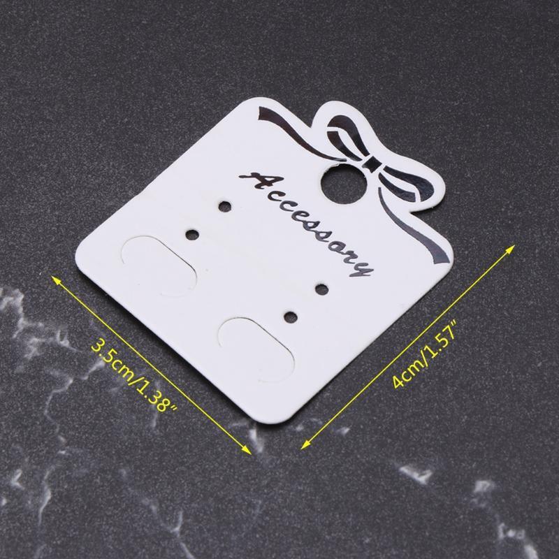 100x Jewelry Cards Holder Hanging Holder Ear Studs Earring Display Cards 3.5x4cm