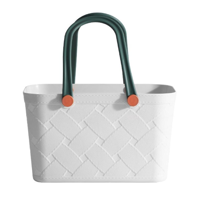 Portable Shower Caddy Tote Plastic Storage Basket with Handle Box Organizer