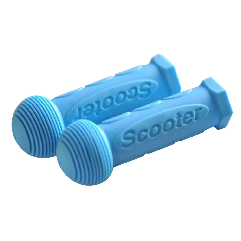 MTB Bike Handlebar Grips Cover Rubber Kid Tricycle Scooter Grip (Blue)