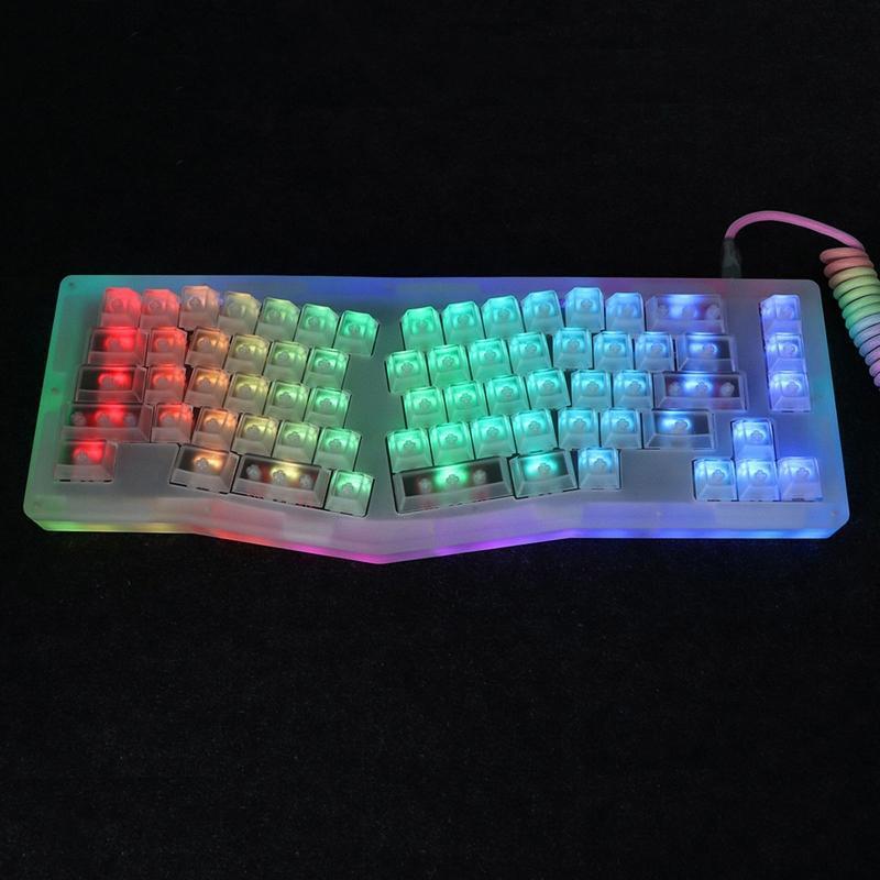 136Pcs Transparent ABS Keycaps Mechanical keyboard Keycaps Matte Backlit Keycaps