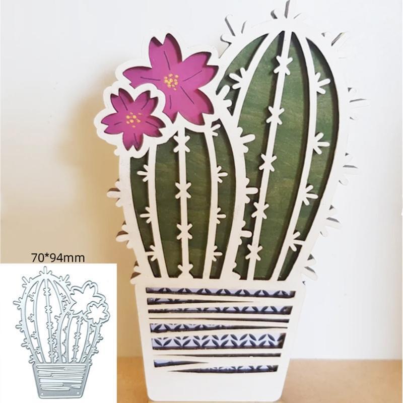 Cactus Metal Cutting Dies Stencil DIY Scrapbooking Album Paper Card Template