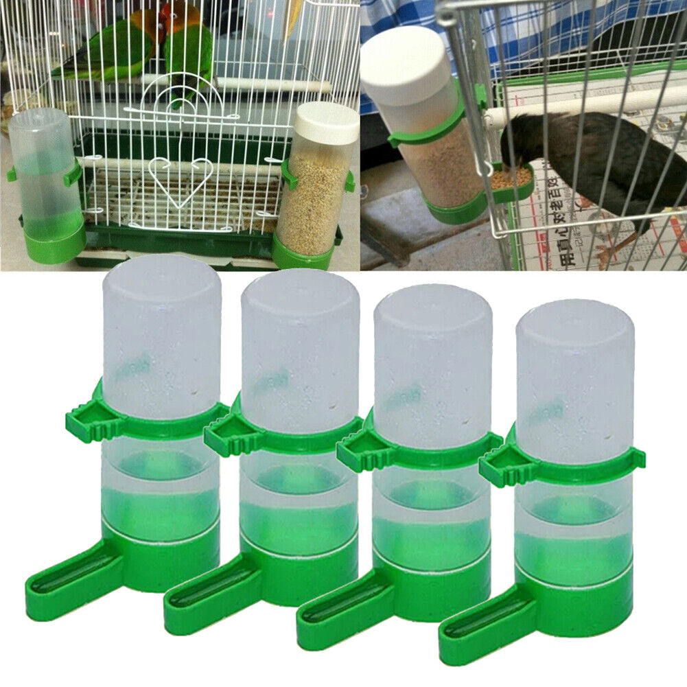 4pcs Bird Pet Drinker Feeder Waterer Clip for Aviary Budgie Cockatiel