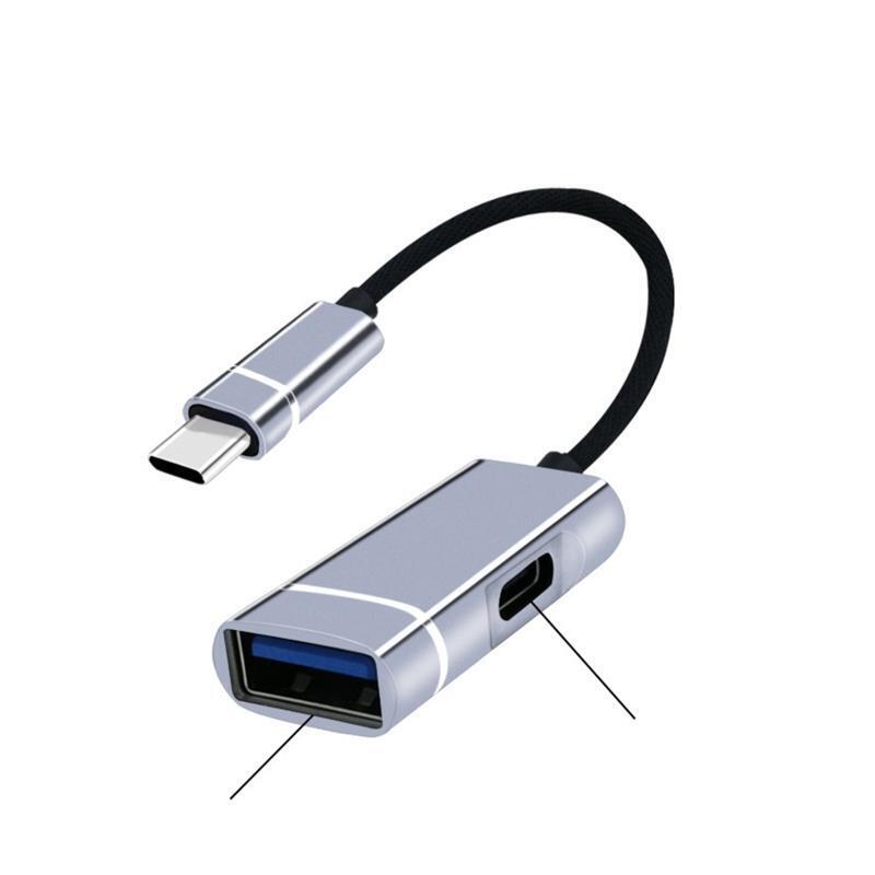 2 in 1 USB Type C Dock Station to USB3.0 + PD Charge Hub Adapter for Laptop