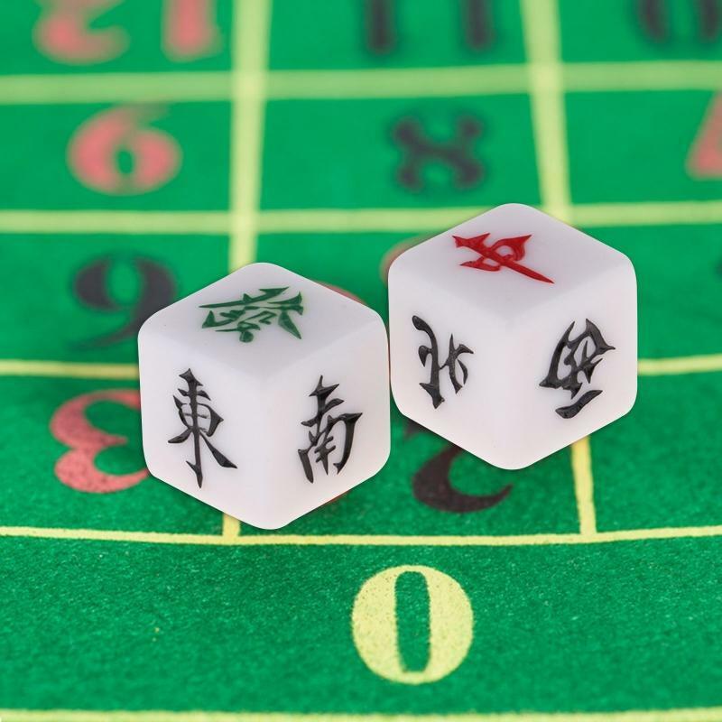 Pack of 10 Position Dice Mahjong Set Acrylic Dices Entertainment Games Dice