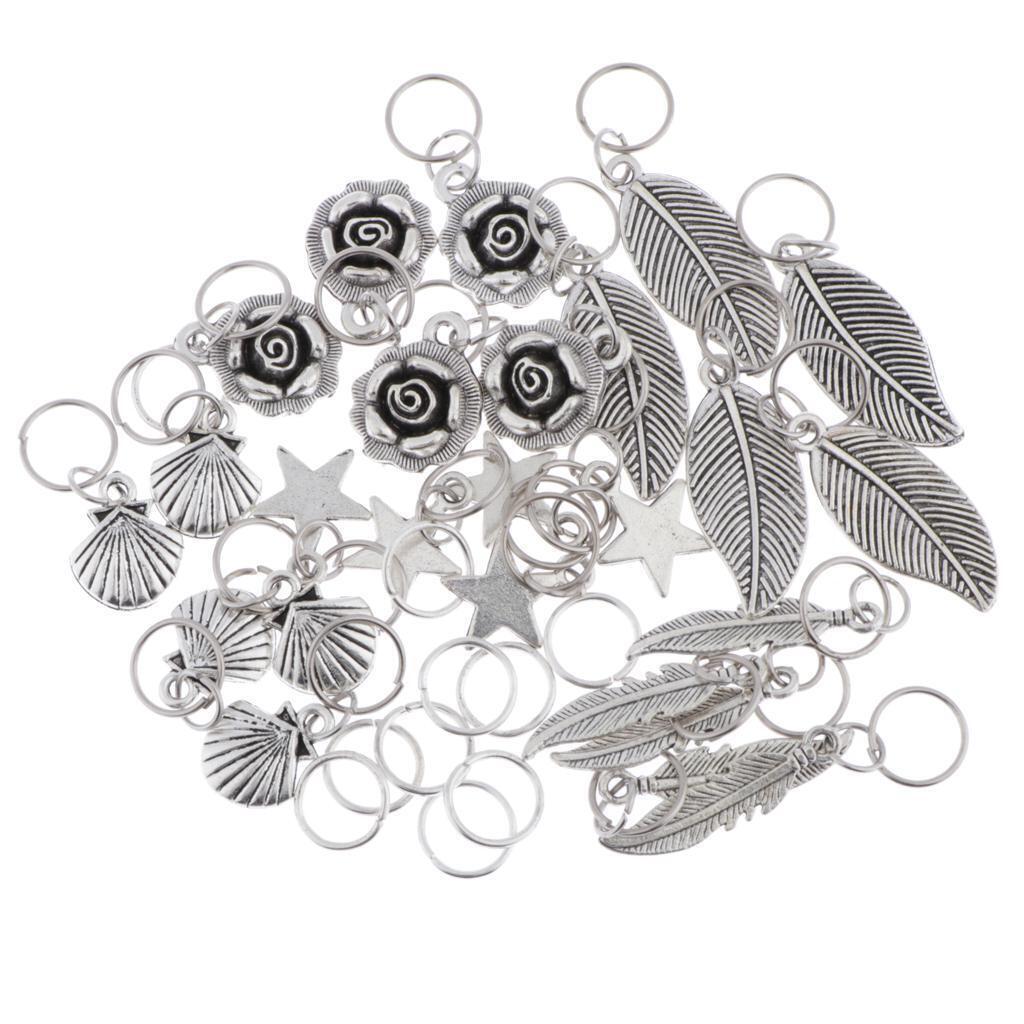 35Pcs Metal Hair Braid Pins Rings Hoops Hair Accessories Hair Decor Braiding