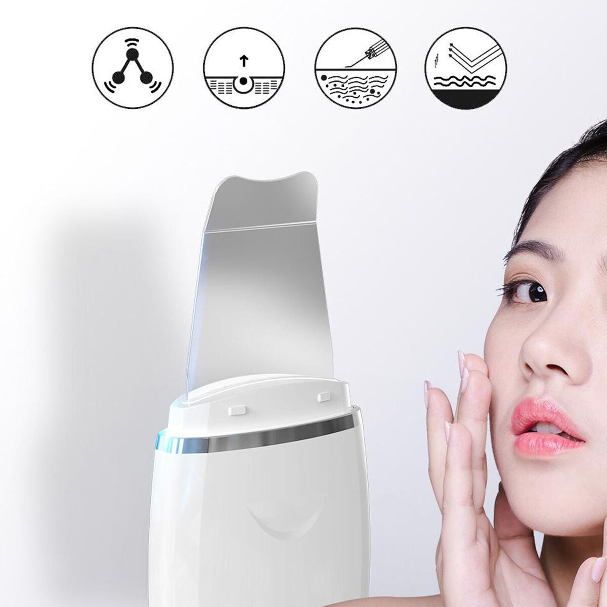 Electric Ion Ultrasonic  Spatula Deep Cleaner Cleaning Peeling