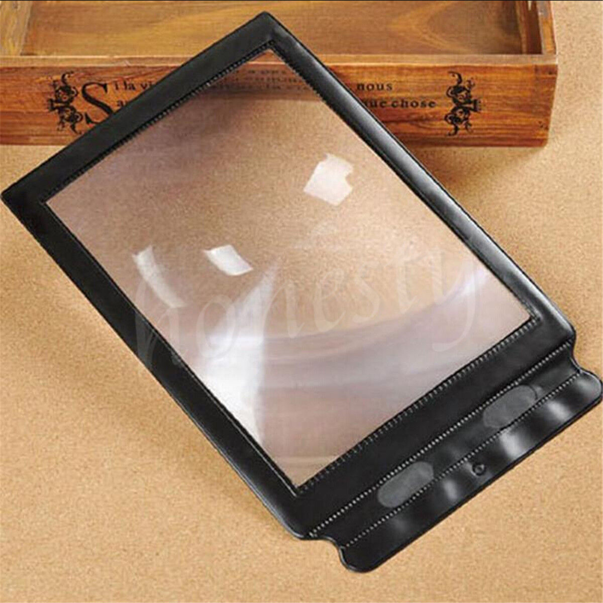 A4 Large 3X Full Page Magnifier Sheet Magnifying Glass For Reading Aid Lens New