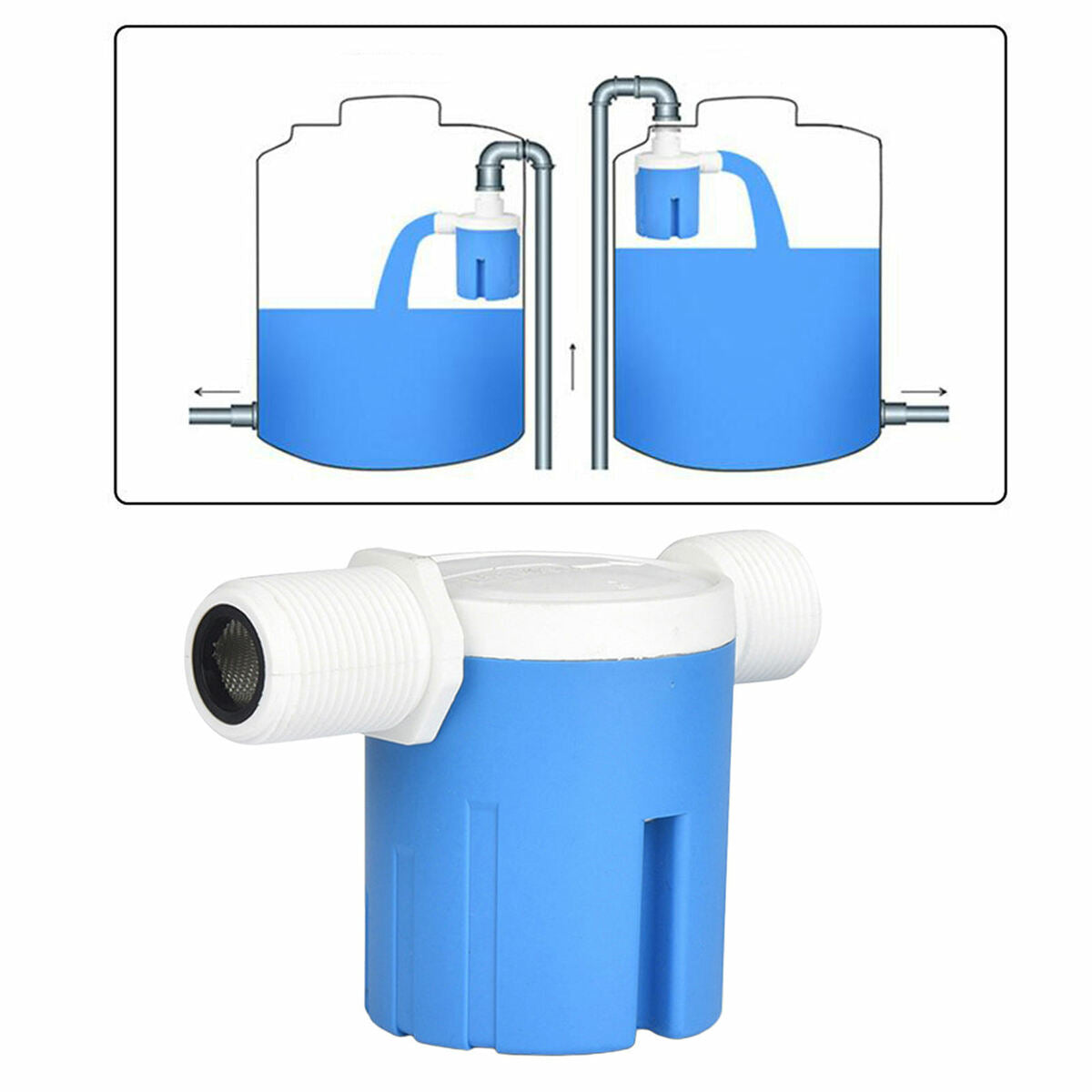 1pc 1/2" Side Inlet Automatic Plastic Water  Controllingling Valve  Tank