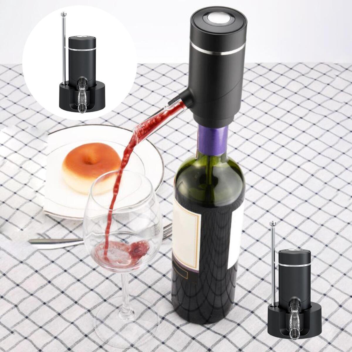 Portable Electric Wine Aerator Wine Dispenser Rechargeable for Home Travel