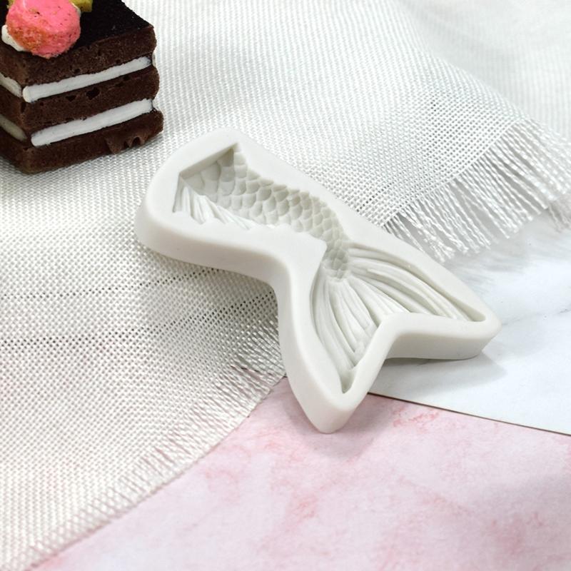 Cake Mousse Decorations Fondant Molds Mermaid Tail Shaped Chocolate Moulds
