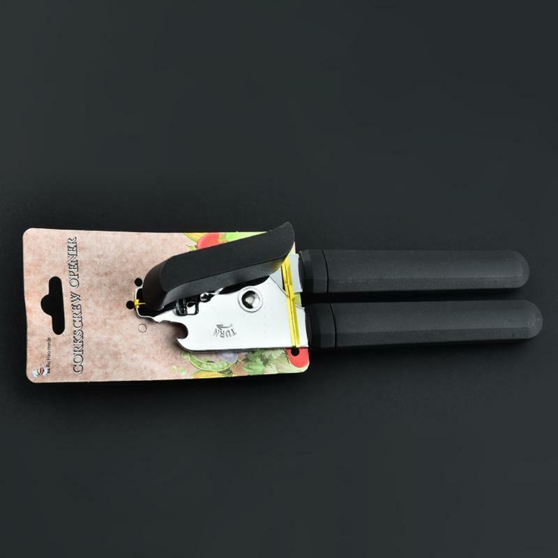 Can Openers with Comfortable Handle & Knob Smooth Edge Safely Cut Save Time Tool